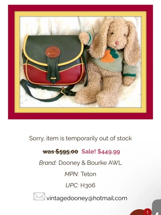 VINTAGE DOONEY & BOURKE AWL EXOTIC MULTI COLOR BAG - Picture 3 of 15